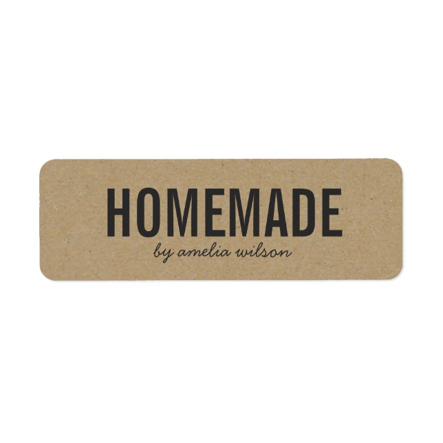 Stylish Rustic Bold Homemade Faux Kraft (Devant)