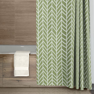 Stylish Sage Green Boho Herringbone Pattern