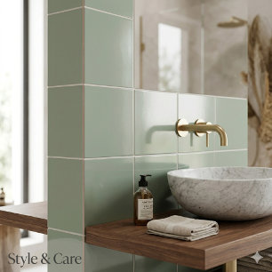Stylish Sage Green Ceramic Tile for Modern Interio