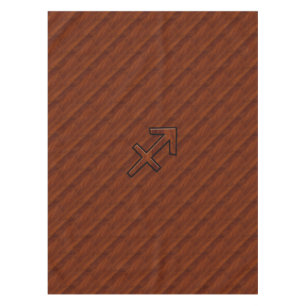 Stylish Sagittarius Zodiac Sign in Mahogany Decor Tablecloth