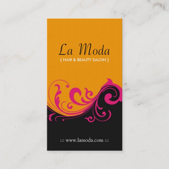 Stylish Salon Business Cards (Front)