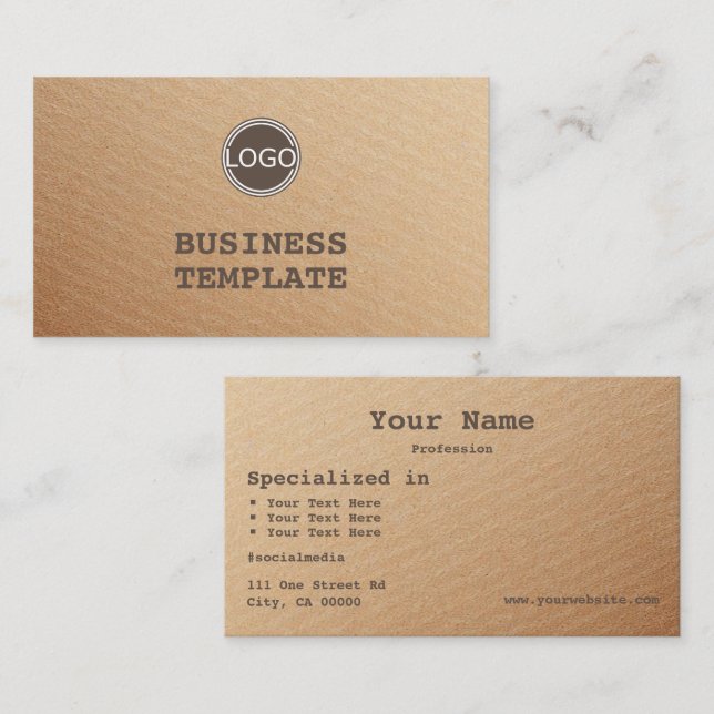 Stylish Sand Graphics Gradient Shimmer with Logo Business Card (Front/Back)