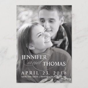 Stylish Save the Date Personalized Photo Wedding