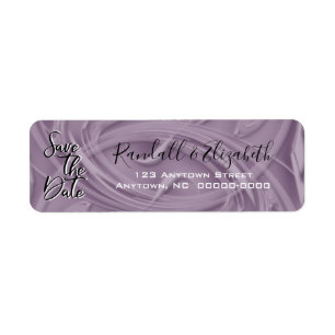 Stylish Save The Date Strokes of Old Lavender