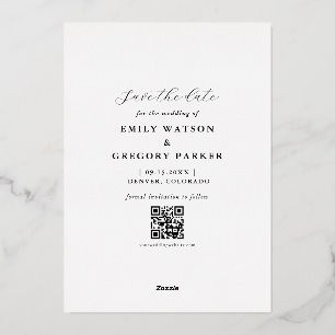Stylish Save the Date with QR