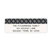 Stylish Scandi Black & White Return Address Labels