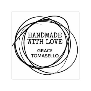 Stylish Scribble Handmade With Love Self-inking Stamp