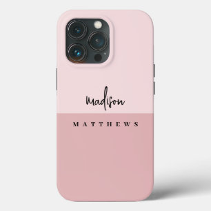 Stylish Script blush pink background  Case-Mate iP iPhone 13 Pro Case