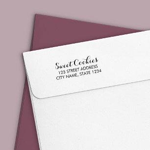 Stylish Script Business Address Self-inking Stamp