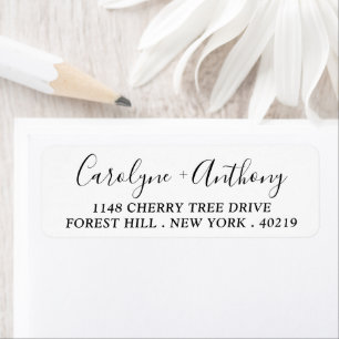 Stylish Script Custom Name & Address
