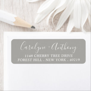 Stylish Script Custom Name & Address