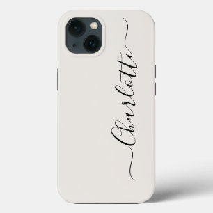 Stylish script custom name modern girly chic iPhone 13 case