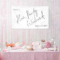Stylish Script Hen Party Weekend Welcome