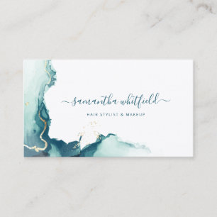 Stylish Script Marble Agate Abstract Pattern Business Card