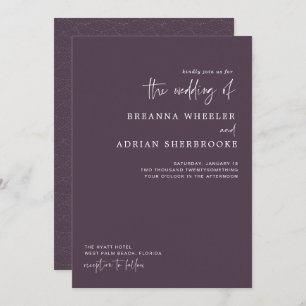 Stylish Script   Modern Wedding Invitation