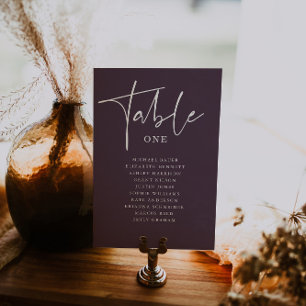 Stylish Script Modern Wedding Table Seating Card