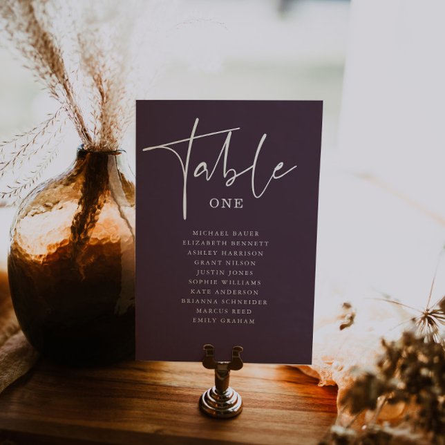 Stylish Script | Modern Wedding Table Seating Card (Creator Uploaded)