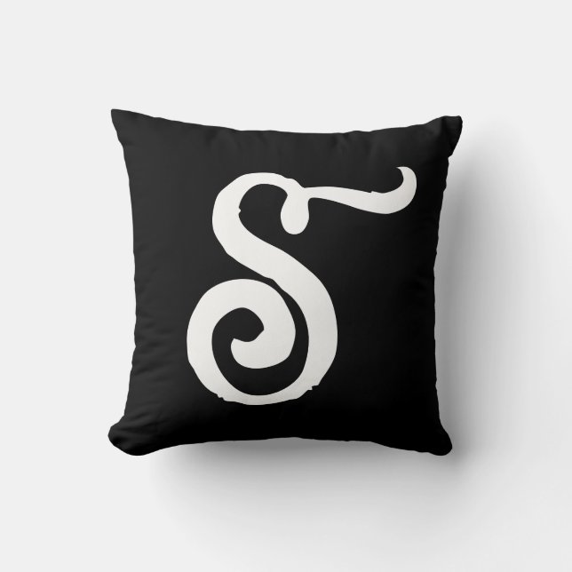 STYLISH SCRIPT MONOGRAM JETON Oreiller (Recto)