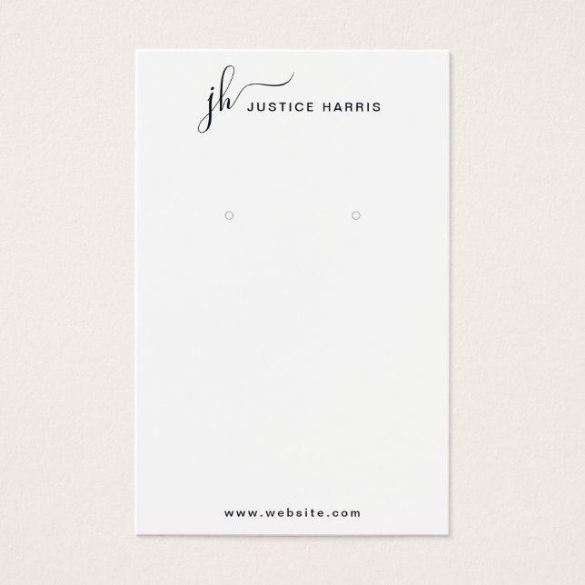 Stylish Script Monogram Modern Professional (Front)