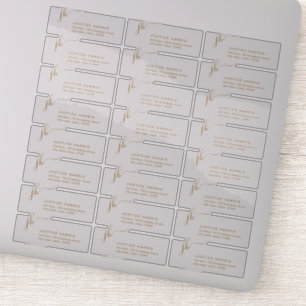 Stylish Script Monogram transparent return address