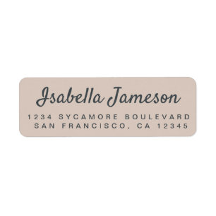 Stylish Script Name Pastel Purple Return Address