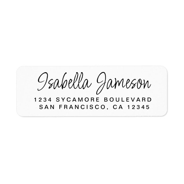 Stylish Script Name Return Address (Front)