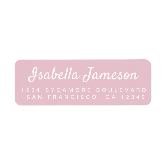 Stylish Script Parfait Pink Return Address (Front)