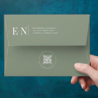 Stylish Script | Pre-Addressed Photo Lined QR Code