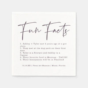 Stylish Script   Purple Colour Swatch Fun Facts Napkin