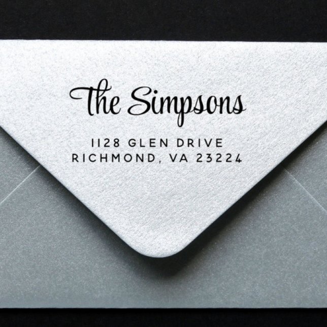 Stylish Script Return Address Self-inking Stamp (Creator Uploaded)