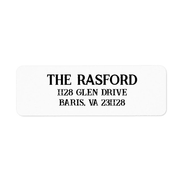 Stylish Script Return Address Self-inking Stamp (Front)