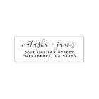 Stylish Script Wedding Return Address Stamp