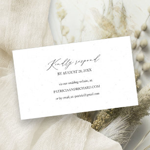 Stylish Script Wedding Website Online RSVP Card