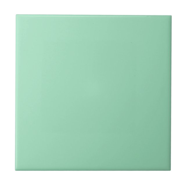 Stylish Seafoam Green Ceramic Tile 4.25 Inch Squar (Front)