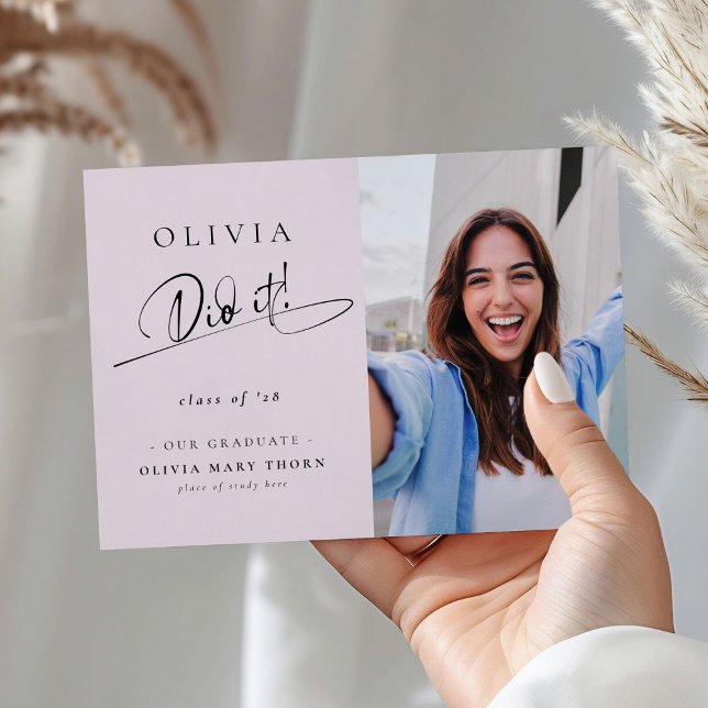 Stylish She Did It! Script Graduate Photo Announcement (Creator Uploaded)