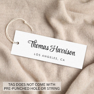 Stylish Signature Script Hang Tag