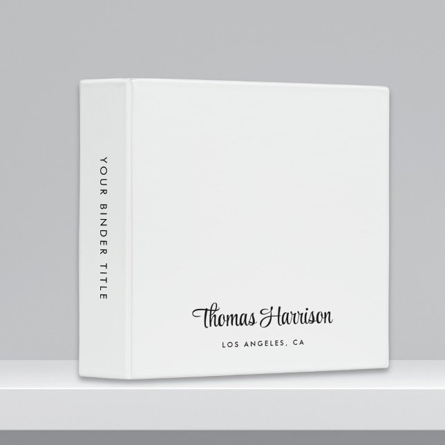 Stylish Signature Script Monogram Binder (Empower your name in our signature script as your logo and brand identity)