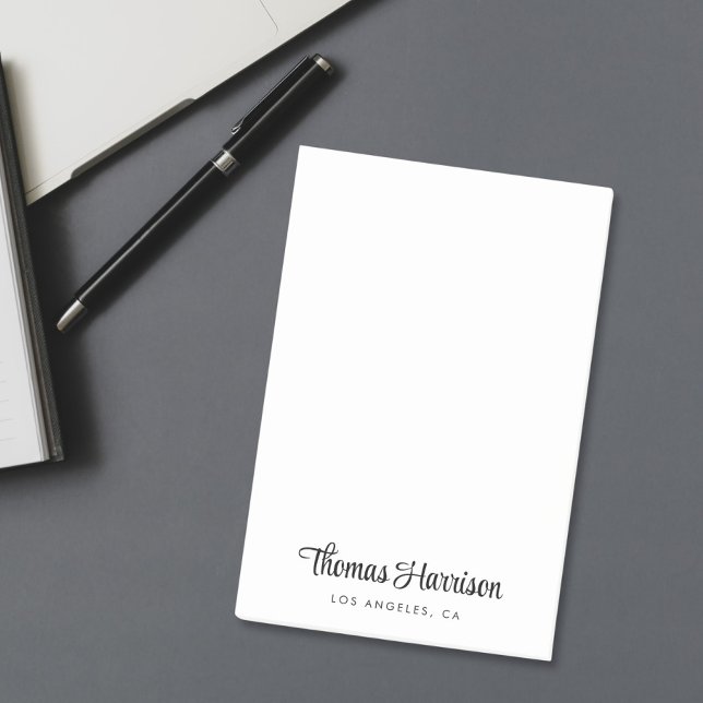 Stylish Signature Script Monogram Post-it Notes (Empower your name in our signature script as your logo and brand identity)