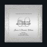 Stylish Silver Confetti 60th Wedding Save The Date Magnet<br><div class="desc">Custom 60th Wedding Anniversary save the date magnets for couples sixtieth Anniversary events. All text, font and text colour is fully customizable to meet your requirements, if you would like help to customize your product or would like matching products, please contact me through my store and i will be very...</div>