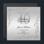 Stylish Silver Decoration 40th Birthday Party Magnetic Invitation<br><div class="desc">Stylish and elegant 40th birthday party magnetic invites suitable for women's birthday events. Beautiful stylish silver swirls and flourishes corner decorations on a pretty silver background. All text is fully customizable to meet your requirements. If you need help to customize your product or would like matching products please contact me...</div>