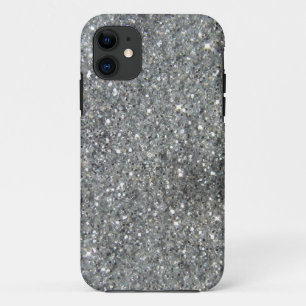 Stylish Silver Glitter Glitz Photo iPhone 11 Case