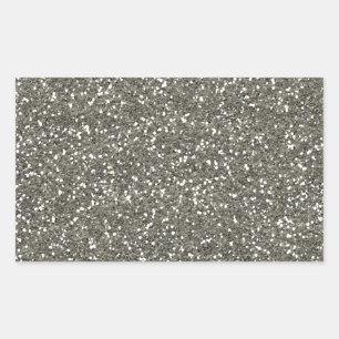 Stylish Silver Glitter Sticker