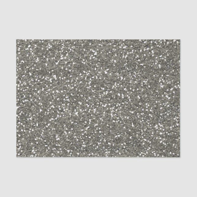 Stylish Silver Glitter Tissue Paper (Front)