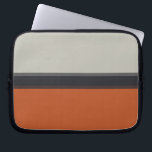 Stylish Silver Gray Navy Orange Red Stripe Pattern Laptop Sleeve<br><div class="desc">2024</div>