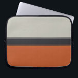 Stylish Silver Grey Navy Orange Red Stripe Pattern Laptop Sleeve<br><div class="desc">... ... ... ... ... ... ... ... ... ... .</div>
