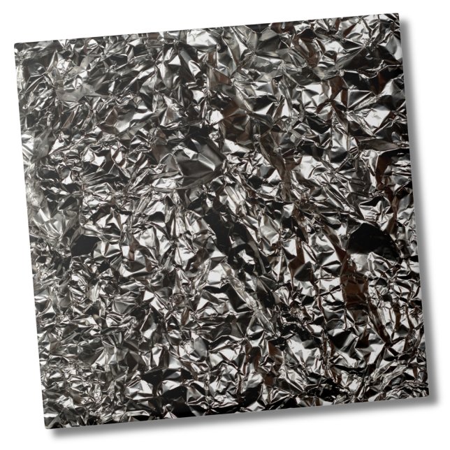 Stylish Silver Metallic Foil Backsplash Tile (Stylish Unique Silver Metallic Foil Backsplash Ceramic Tile)