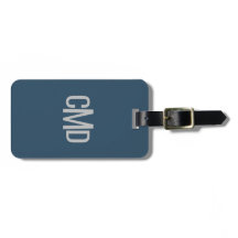 Stylish Silver Monogrammed Luggage Tag | San Juan
