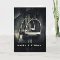 Stylish Silver Stirrups Happy Birthday