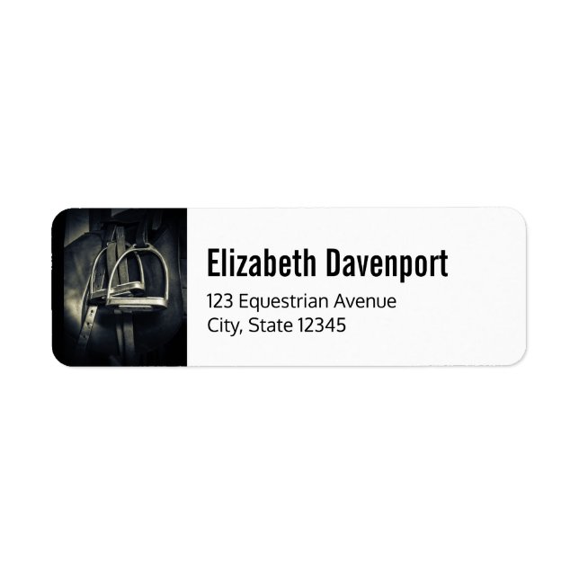 Stylish Silver Stirrups on English Riding Saddle (Front)