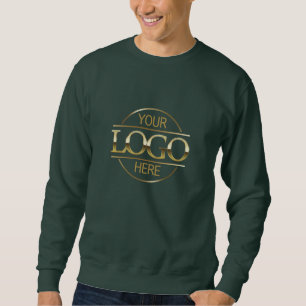 Stylish Simple Branded Business Dark Green Staff Sweatshirt